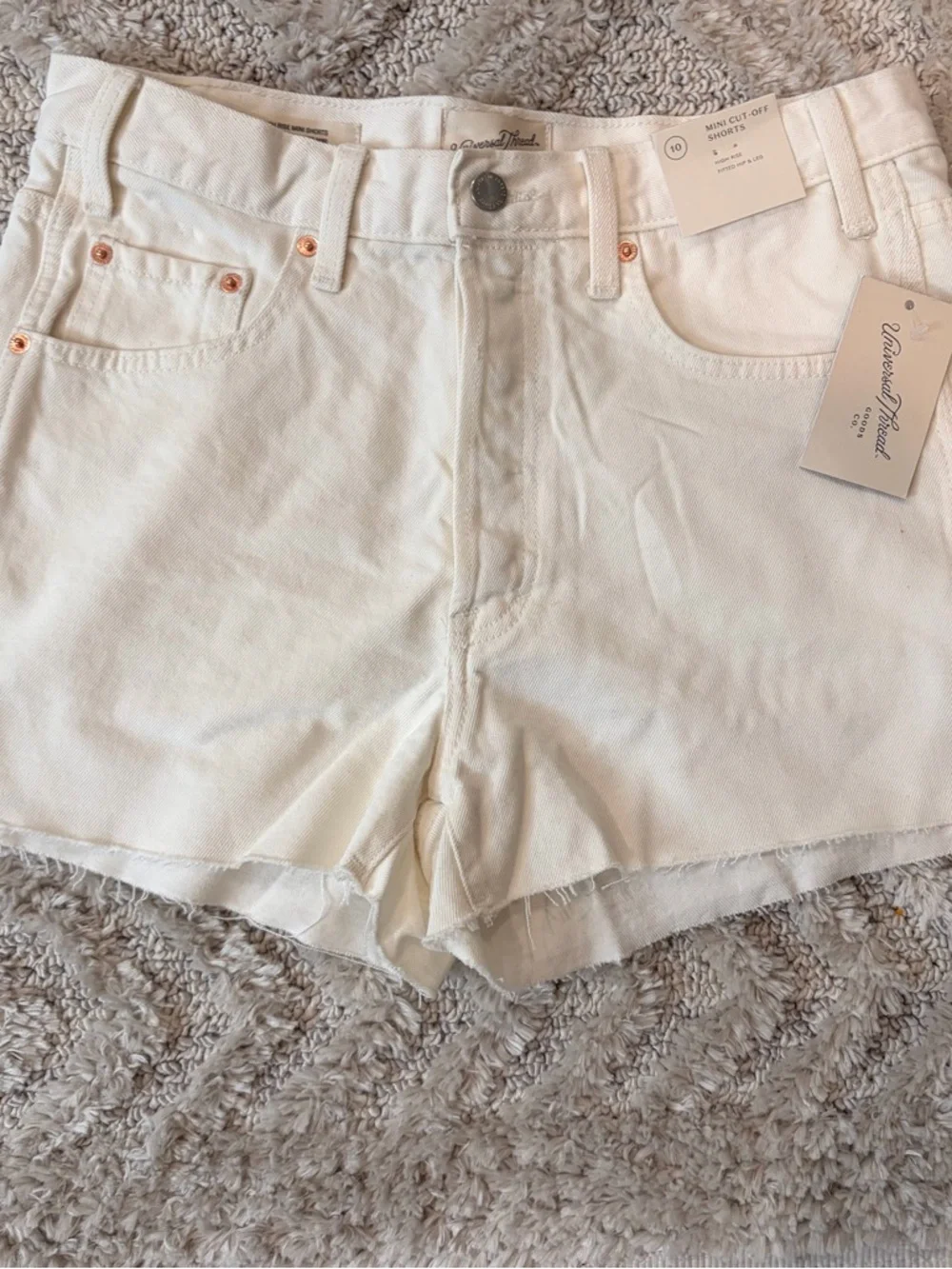 Universal Thread White High-Rise Mini Shorts - NWT - Picture 1 of 4